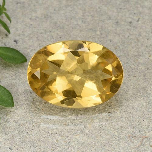 4.67ct Natürlicher gold-orange Citrin, Oval, VVS-VS
