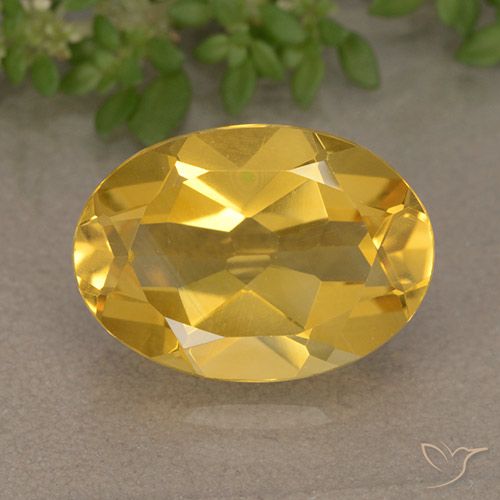 5.01ct Natürlicher gold-orange Citrin, Oval, VVS-VS