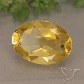 9,17 ctw natürlicher gold-orange Citrin, Oval, VVS-VS