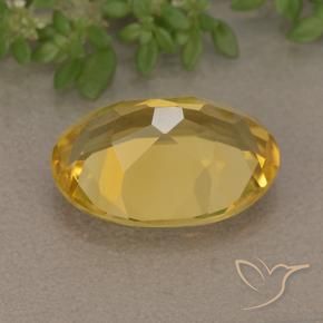 9,17 ctw natürlicher gold-orange Citrin, Oval, VVS-VS