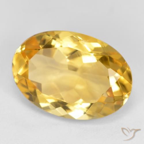 9,17 ctw natürlicher gold-orange Citrin, Oval, VVS