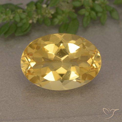 5.46ct Natürlicher Tiefes Gold Citrin, Oval, VVS-VS