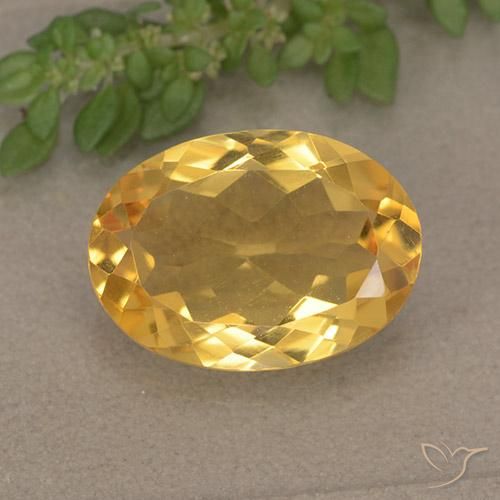 4.89ct Natürlicher Dunkelgolden Citrin, Oval, VVS-VS