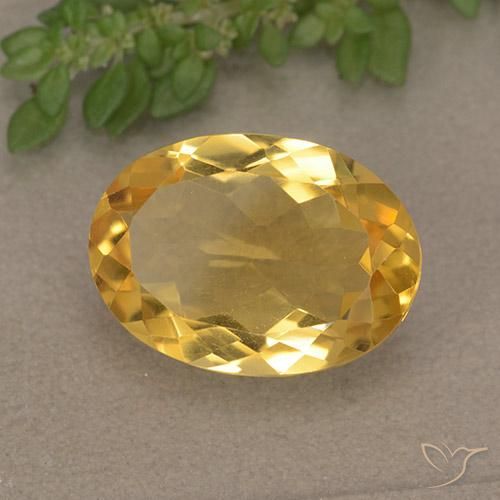 9,17 ctw natürlicher Dunkelgolden Citrin, Oval, VVS-VS