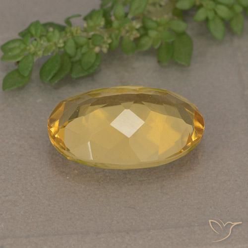 9,17 ctw natürlicher Dunkelgolden Citrin, Oval, VVS-VS