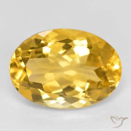 5.37ct Natürlicher Mittelgold Citrin, Oval, VVS
