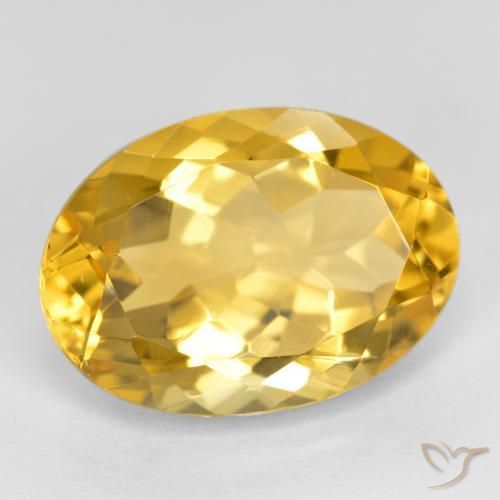 9,17 ctw natürlicher Mittelgold Citrin, Oval, VVS
