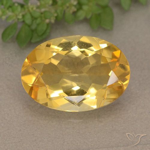 4.38ct Natürlicher gold-orange Citrin, Oval, VVS