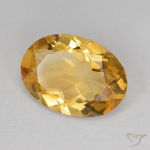 9,17 ctw natürlicher gold-orange Citrin, Oval, VVS-VS