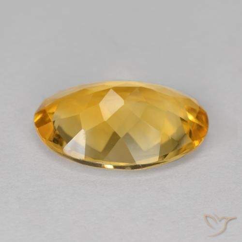 9,17 ctw natürlicher gold-orange Citrin, Oval, VVS-VS