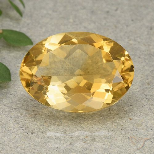 5.44ct Natürlicher Mittelgold Citrin, Oval, VVS-VS
