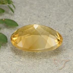 9,17 ctw natürlicher Mittelgold Citrin, Oval, VVS-VS