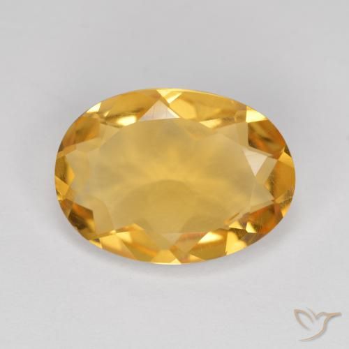 4.01ct Natürlicher Tiefes Goldorange Citrin, Oval, VVS-VS