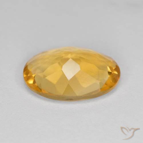 9,17 ctw natürlicher Tiefes Goldorange Citrin, Oval, VVS-VS