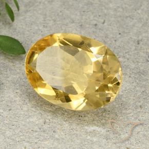 9,17 ctw natürlicher gold-orange Citrin, Oval, VVS-VS
