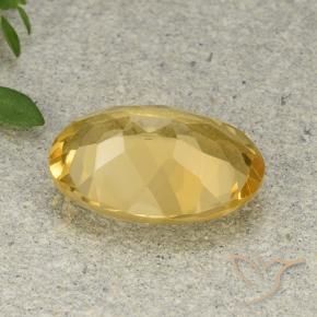 9,17 ctw natürlicher gold-orange Citrin, Oval, VVS-VS