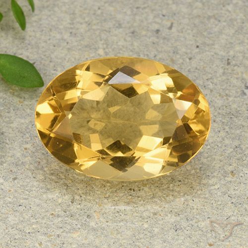 5.30ct Natürlicher Mittelhelles Gold Citrin, Oval, VVS-VS