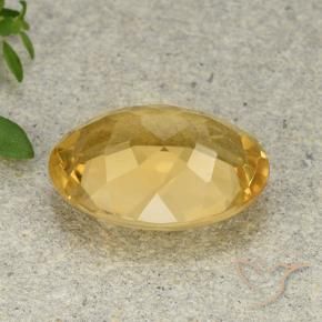 9,17 ctw natürlicher Mittelhelles Gold Citrin, Oval, VVS-VS