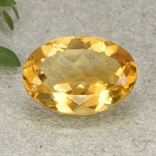 5.05ct Natürlicher Mittelgold Citrin, Oval, VVS-VS