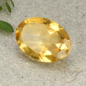 9,17 ctw natürlicher Mittel-Dunkelgold Citrin, Oval, VVS-VS