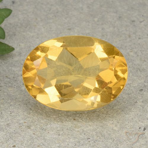5.20ct Natürlicher Helles Gold Citrin, Oval, VVS-VS