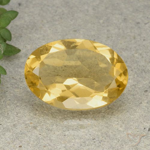4.38ct Natürlicher Golden Citrin, Oval, VVS-VS