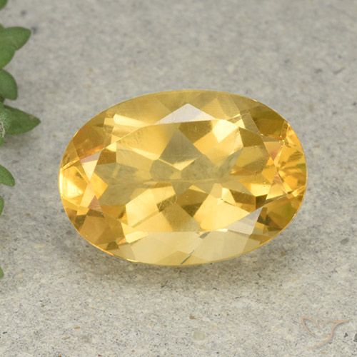 5.55ct Natürlicher gold-orange Citrin, Oval, VS