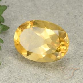 9,17 ctw natürlicher gold-orange Citrin, Oval, VS