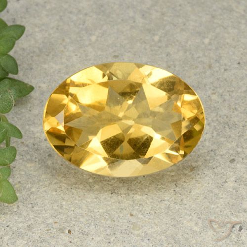 4.96ct Natürlicher gold-orange Citrin, Oval, VVS-VS