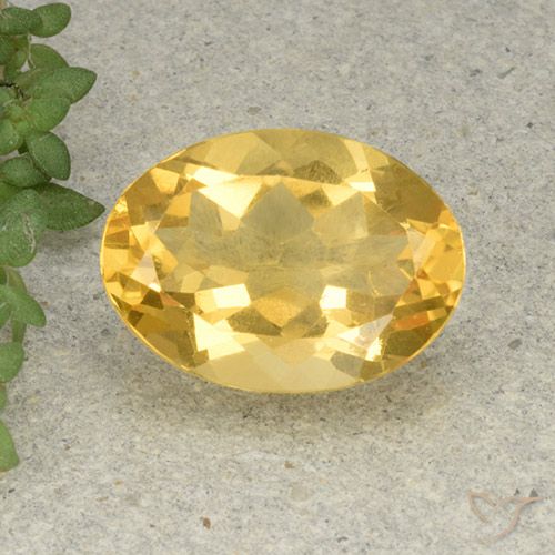 5.55ct Natürlicher Mittelgold Citrin, Oval, VVS-VS
