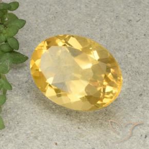 9,17 ctw natürlicher Mittelgold Citrin, Oval, VVS-VS