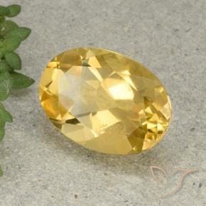 9,17 ctw natürlicher gold-orange Citrin, Oval, VVS-VS