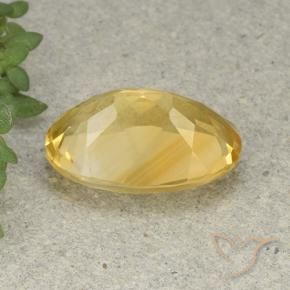 9,17 ctw natürlicher gold-orange Citrin, Oval, VVS-VS