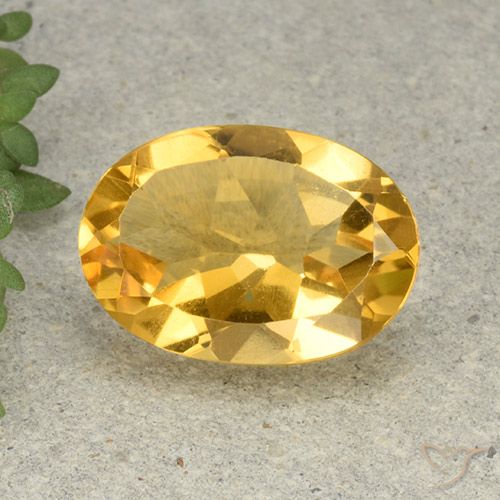 5.21ct Natürlicher gold-orange Citrin, Oval, VVS-VS