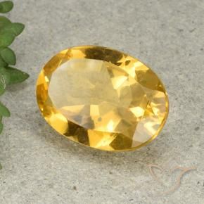 9,17 ctw natürlicher gold-orange Citrin, Oval, VVS-VS