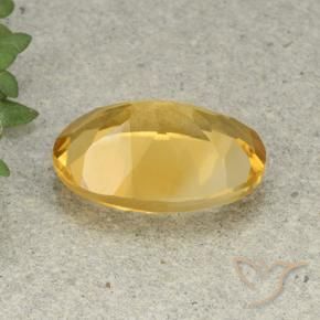 9,17 ctw natürlicher gold-orange Citrin, Oval, VVS-VS