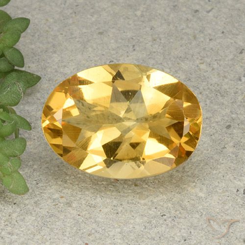 5.07ct Natürlicher gold-orange Citrin, Oval, VVS-VS