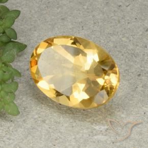 9,17 ctw natürlicher gold-orange Citrin, Oval, VVS-VS