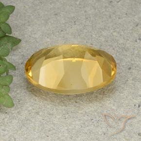 9,17 ctw natürlicher gold-orange Citrin, Oval, VVS-VS
