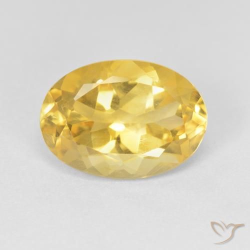5.10ct Natürlicher Mittelgold Citrin, Oval, VVS-VS