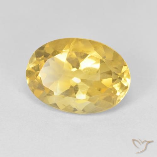 9,17 ctw natürlicher Mittelgold Citrin, Oval, VVS-VS