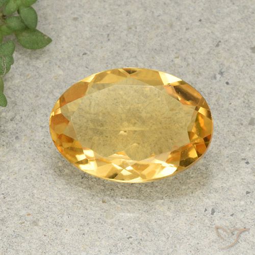 4.27ct Natürlicher gold-orange Citrin, Oval, VVS-VS