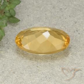 9,17 ctw natürlicher gold-orange Citrin, Oval, VVS-VS