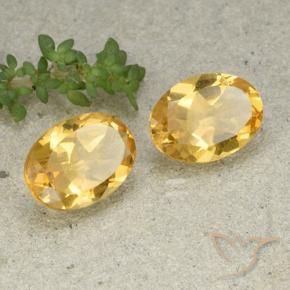 9.43 ct natürliche Mittelhelles Gold Citrin-Edelsteine, Oval, VVS-VS