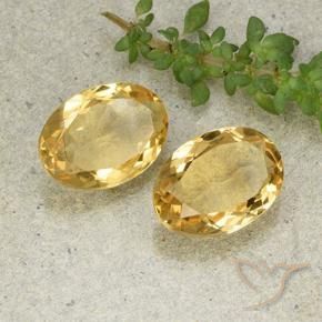 9.75 ct natürliche gold-orange Citrin-Edelsteine, Oval, VVS-VS