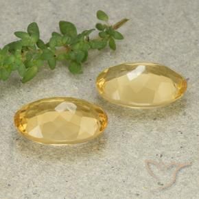 9.75 ct natürliche gold-orange Citrin-Edelsteine, Oval, VVS-VS