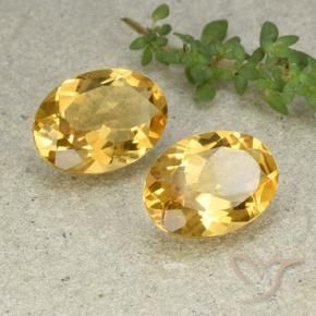 9.61 ct natürliche gold-orange Citrin-Edelsteine, Oval, VVS-VS
