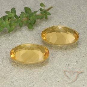9.61 ct natürliche gold-orange Citrin-Edelsteine, Oval, VVS-VS