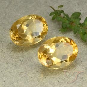 11.28 ct natürliche gold-orange Citrin-Edelsteine, Oval, VVS-VS