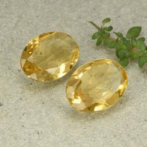 8,06 ct natürliche goldener Citrin-Edelsteine, Oval Schliff, VVS-VS